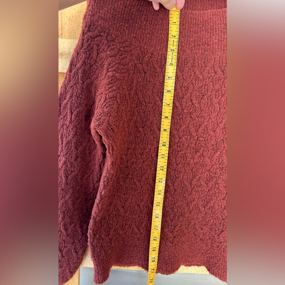 Red by BKE Burnt Orange Textured Knit Sweater - Picture 6 of 6